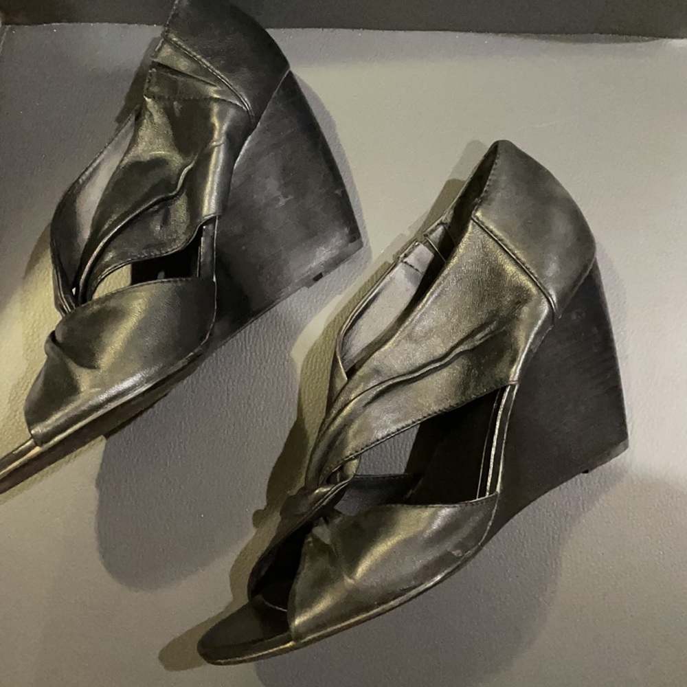 Aldo Alepin Wedge Open Toe Shoes 9 - Picture 3 of 12